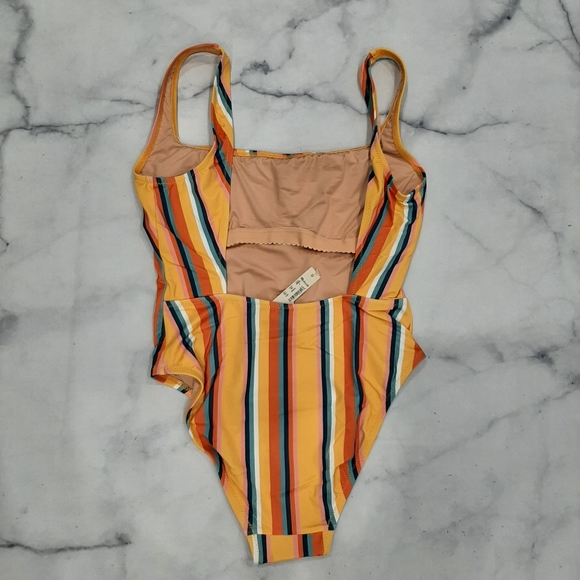 Madewell Square Neck One Piece Almeria Stripe - Picture 5 of 6